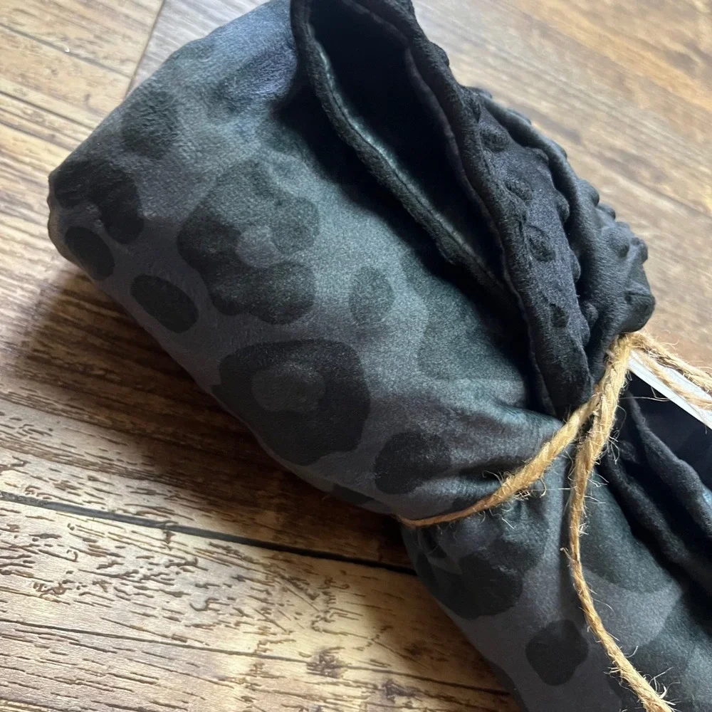 Rustic Rooster Blanket Charcoal Leopard Print Black Minky Dot 40